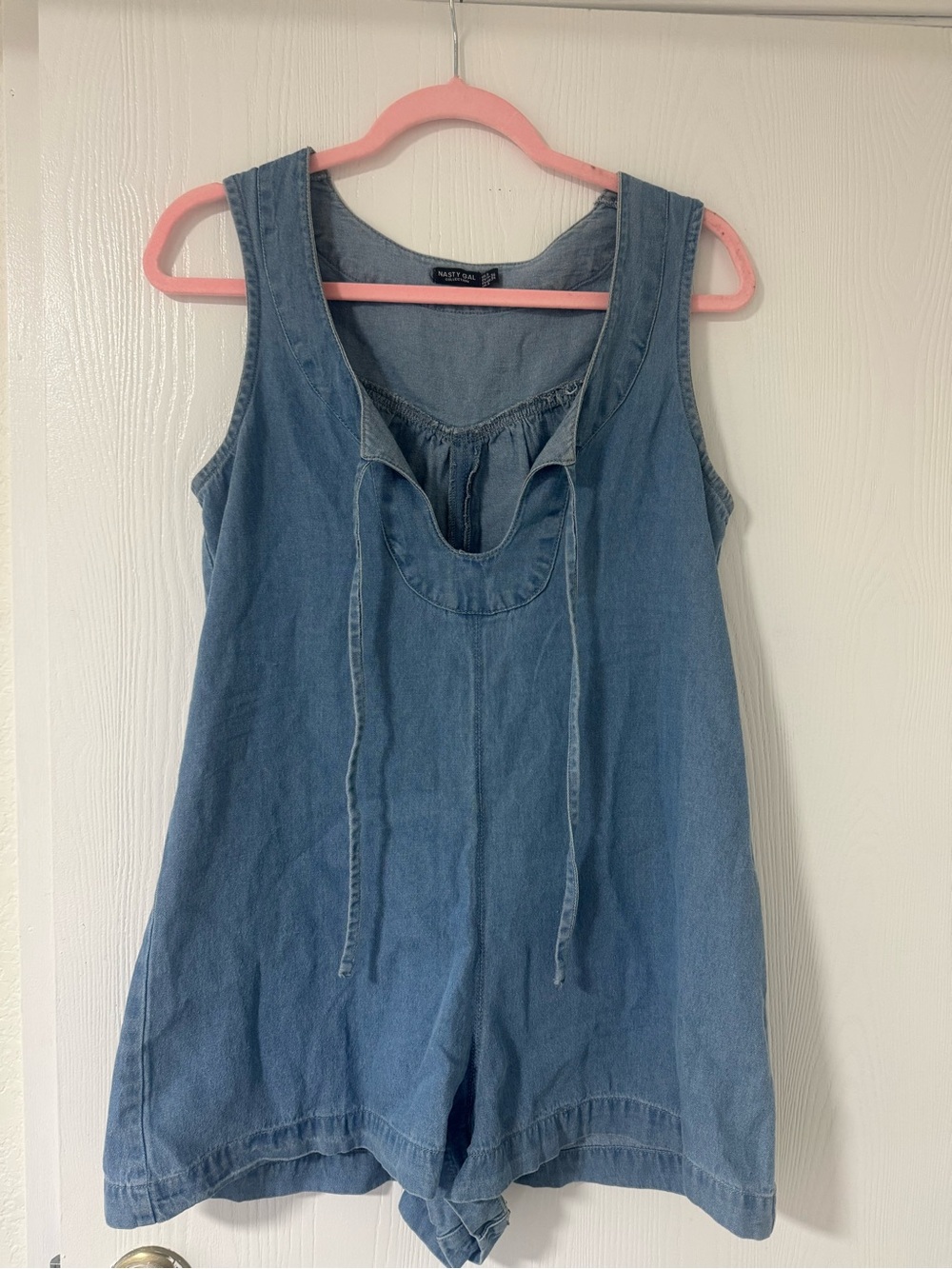 Nasty Gal Blue Denim Romper